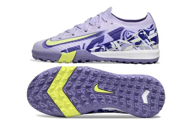 Nike أرجواني أصفر تريكو أبو طباعة جرافيكية أحذية كرة القدم تيرف 2