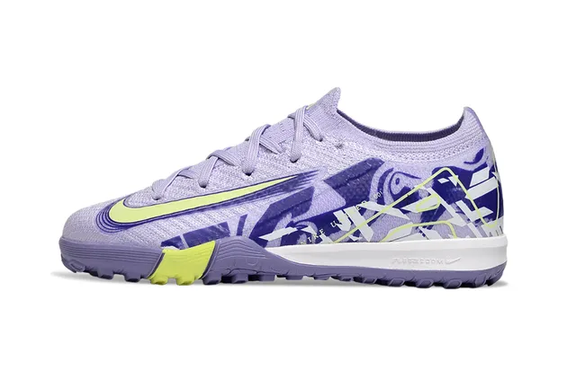 Nike أرجواني أصفر تريكو أبو طباعة جرافيكية أحذية كرة القدم تيرف 3
