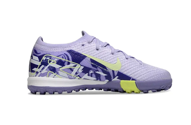 Nike أرجواني أصفر تريكو أبو طباعة جرافيكية أحذية كرة القدم تيرف 6