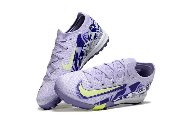Nike أرجواني أصفر تريكو أبو طباعة جرافيكية أحذية كرة القدم تيرف 8