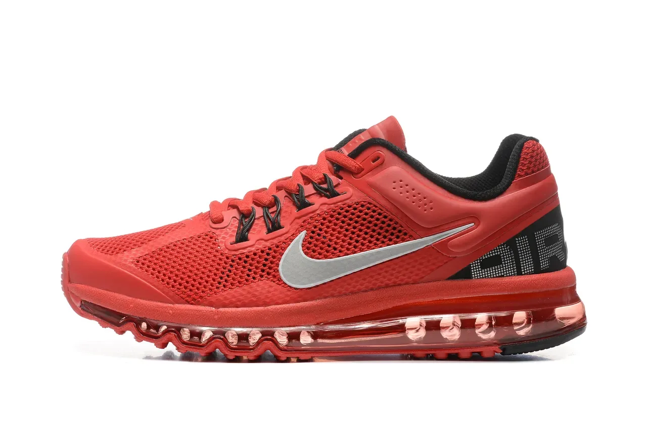 Nike Chaussures de Running avec la tige en mesh rouge et noir, amortissement d'air visible sur toute la longueur 5