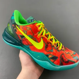 Nike Rojo Multicolor Low-Top Silhouette Impresión Abstracta Parte Superior Zapatos de Baloncesto