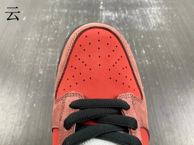 Nike SB Dunk Low Red Burgundy Swoosh Skateboard Shoes 11