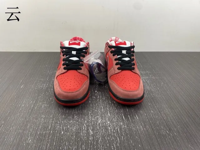 Nike SB Dunk Low Red Burgundy Swoosh Skateboard Shoes 16