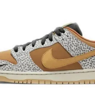 Nike SB Dunk Low Speckled Grey Tan Gum स्केटबोर्ड जूते