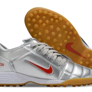 Nike Total 90 III Zapatillas de fútbol indoor plateadas rojas metálicas