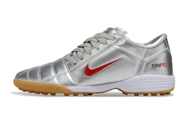 Nike Total 90 III Metallic Silver Red Indoor Soccer Shoes 3