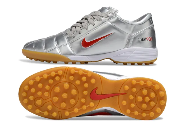 Nike Total 90 III Metallic Silver Red Indoor Soccer Shoes 4