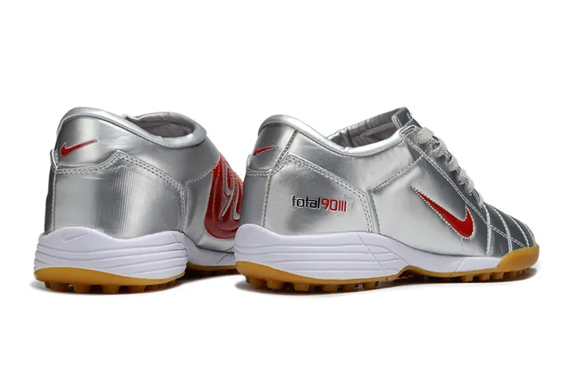 Nike Total 90 III Metallic Silver Red Indoor Soccer Shoes 5