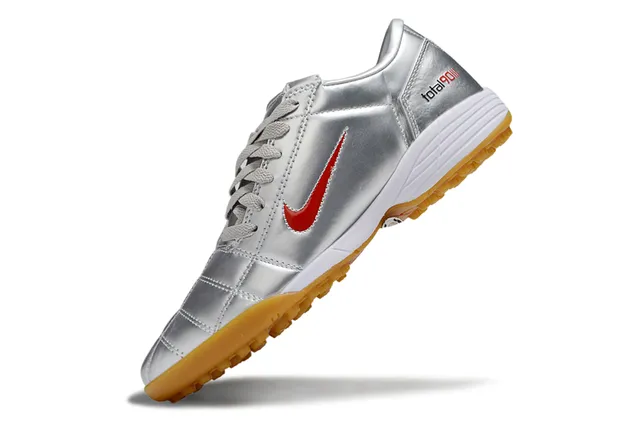 Nike Total 90 III Metallic Silver Red Indoor Soccer Shoes 7