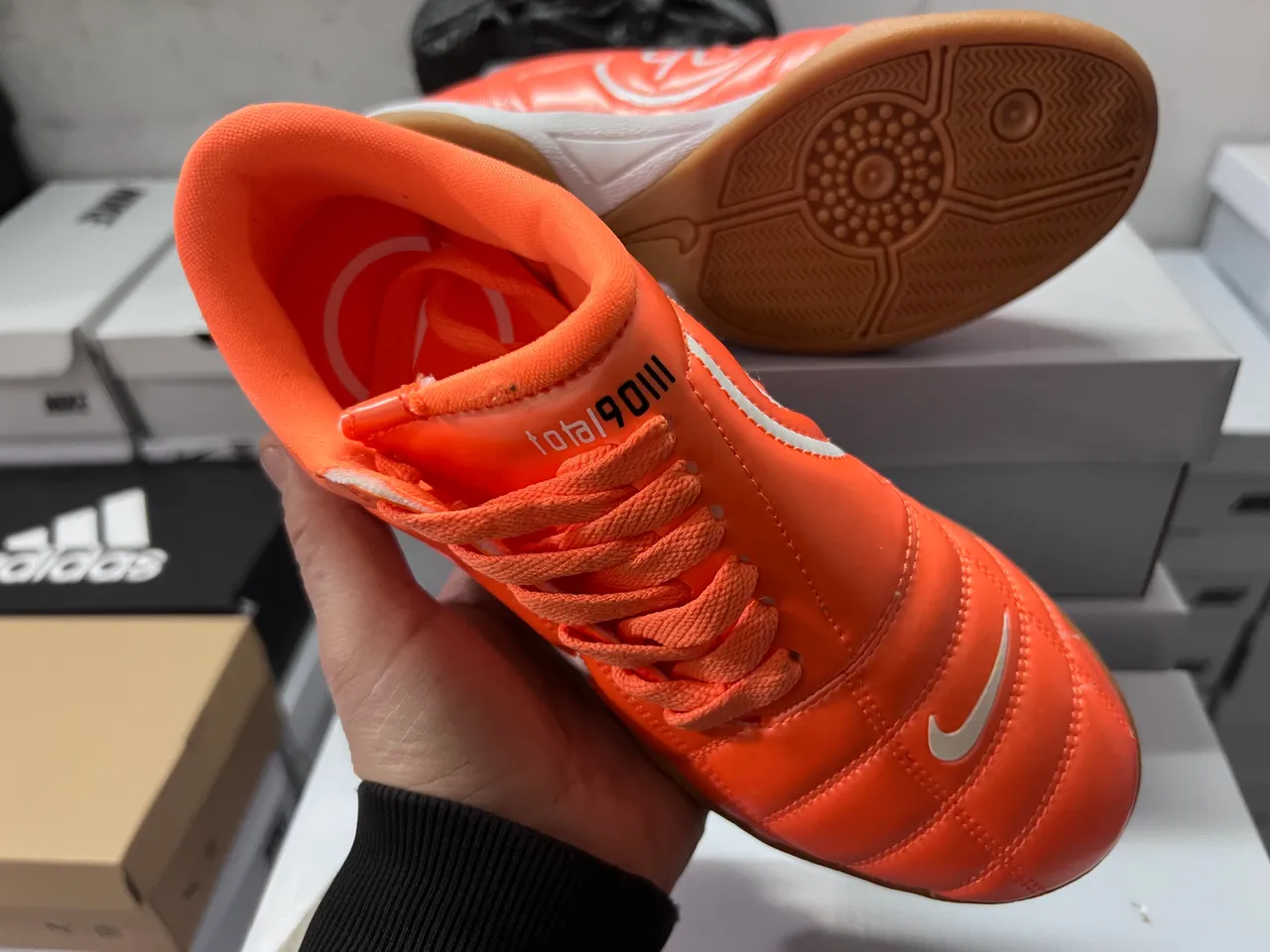 Nike Total 90 III Laranja sapatos de futebol indoor 5