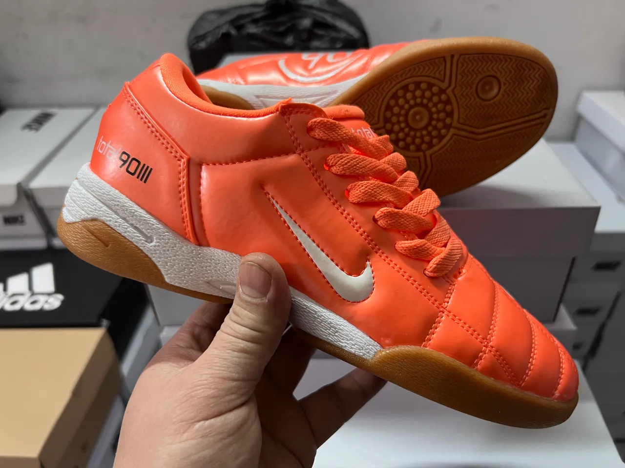 Nike Total 90 III Laranja sapatos de futebol indoor 6