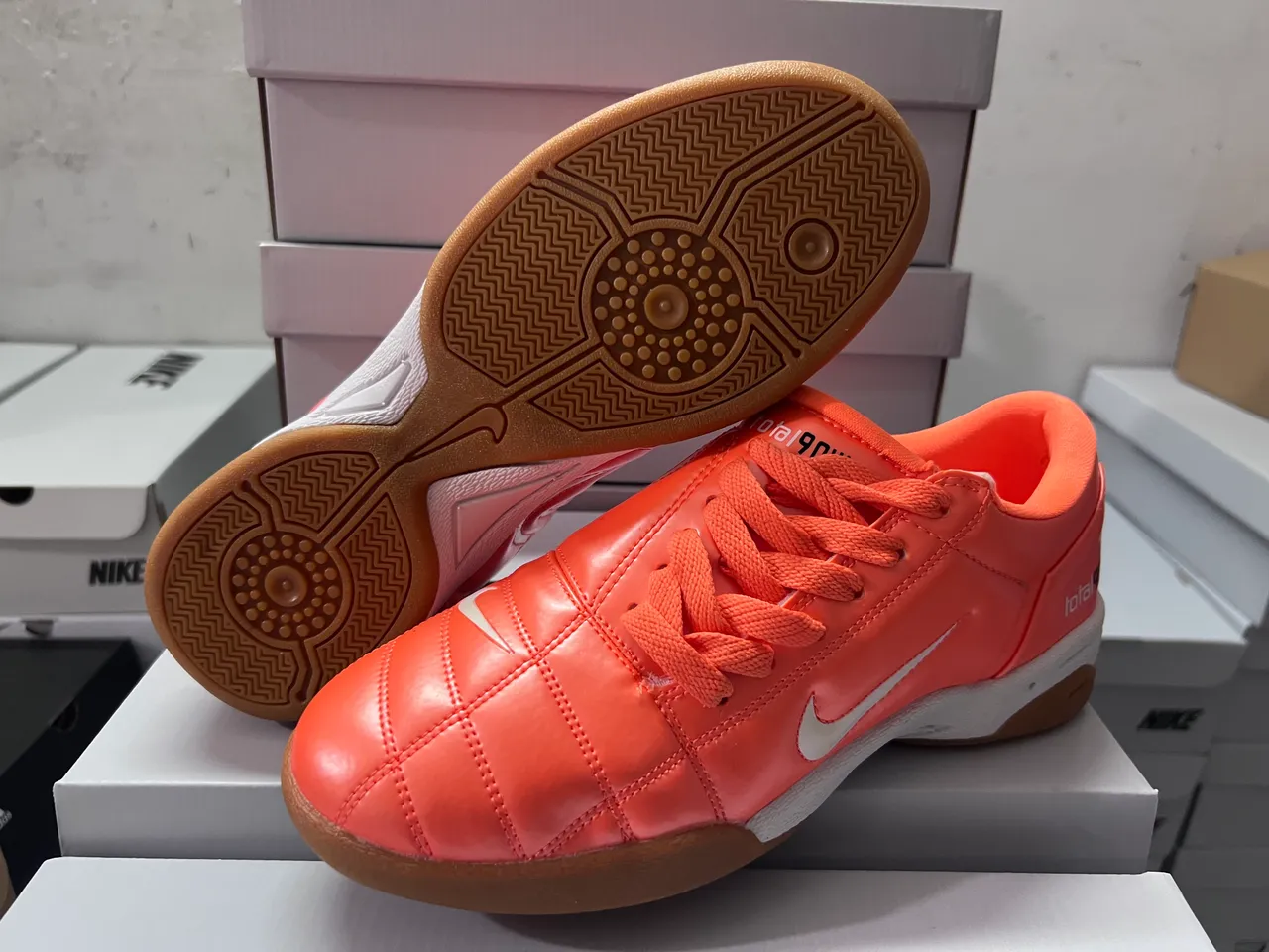 Nike Total 90 III Laranja sapatos de futebol indoor 7