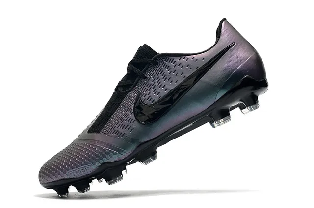 Nike Branco Preto Botins Baixos com Cadarço Assimétrico para Campo Firme Sapatos de Futebol 3