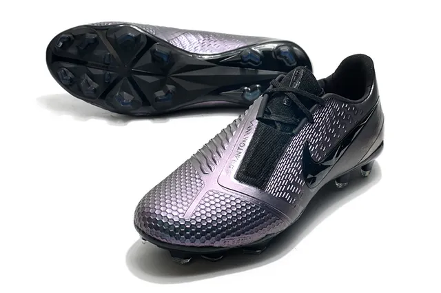 Nike Branco Preto Botins Baixos com Cadarço Assimétrico para Campo Firme Sapatos de Futebol 4