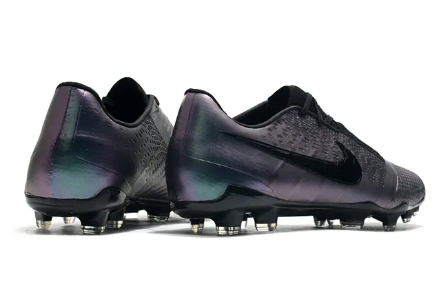 Nike Branco Preto Botins Baixos com Cadarço Assimétrico para Campo Firme Sapatos de Futebol 5