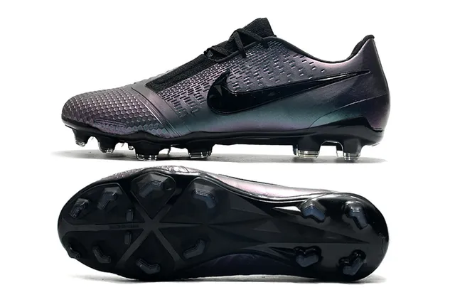 Nike Branco Preto Botins Baixos com Cadarço Assimétrico para Campo Firme Sapatos de Futebol 7