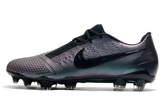 Nike Branco Preto Botins Baixos com Cadarço Assimétrico para Campo Firme Sapatos de Futebol 8
