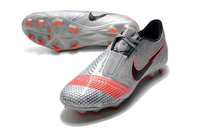 Nike Branco Preto Botins Baixos com Cadarço Assimétrico para Campo Firme Sapatos de Futebol 11