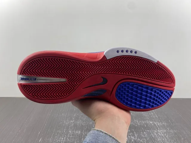 Nike Tênis de Basquete Branco e Azul Alto com Upper Sintético Ribeteado 9