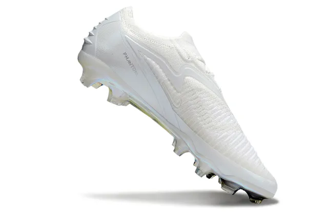 Nike White Iridescent Knit Firm-Ground Soccer Shoes 2