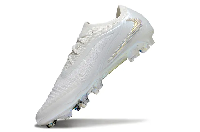 Nike White Iridescent Knit Firm-Ground Soccer Shoes 3