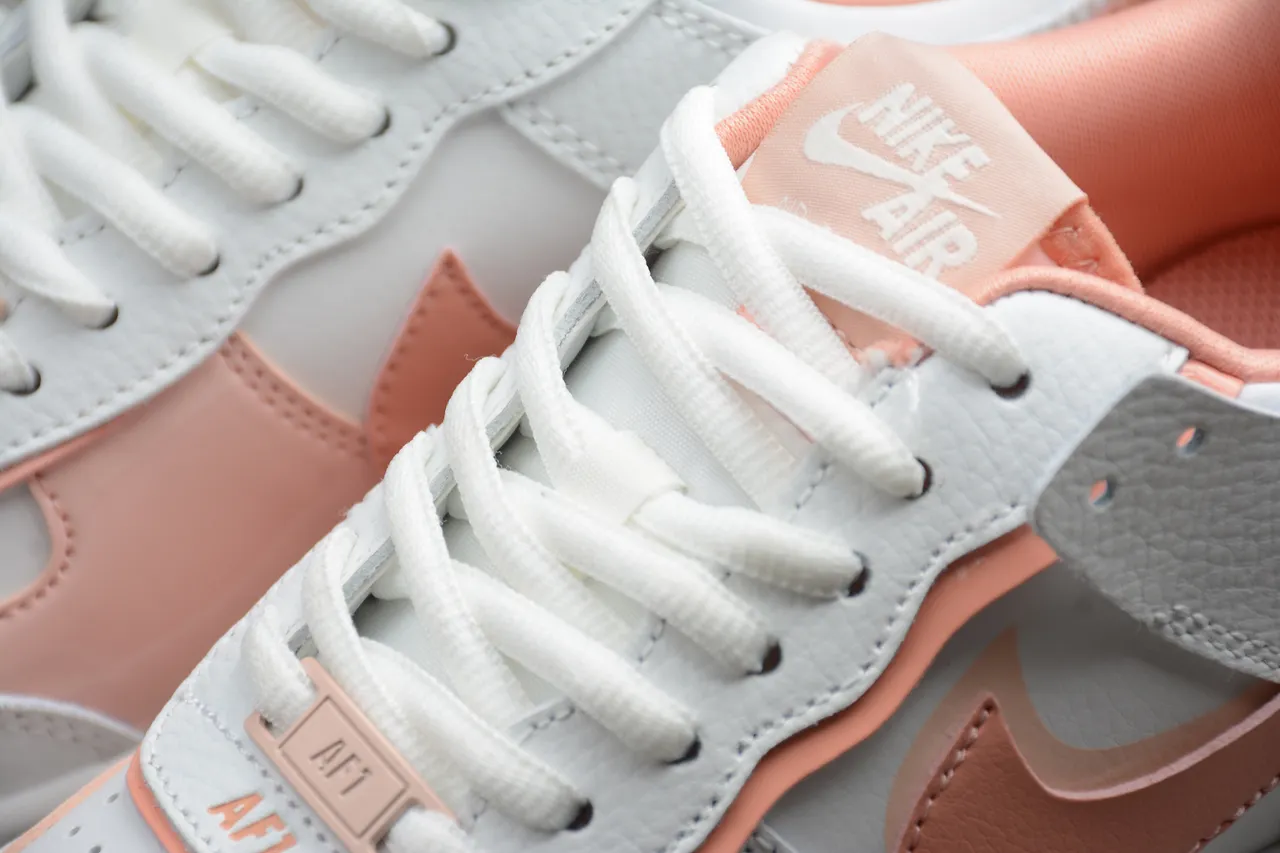 Nike White Pink Low-Top Leather Upper Lifestyle Sneakers 8