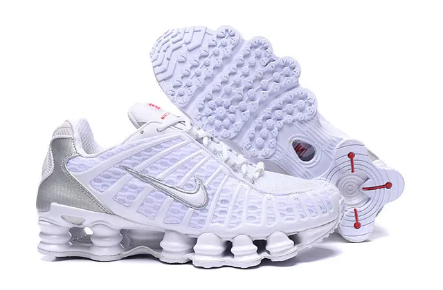 Nike White Silver Perforated Synthetic Cage Upper Embroidered Swoosh Lifestyle Sneakers 2
