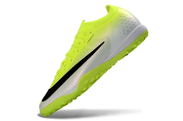 Nike হলুদ কালো Atomknit সুতার উপরের অংশ লো-কাট কলার টার্ফ ফুটবল জুতা 3