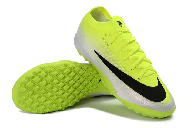 Nike হলুদ কালো Atomknit সুতার উপরের অংশ লো-কাট কলার টার্ফ ফুটবল জুতা 4