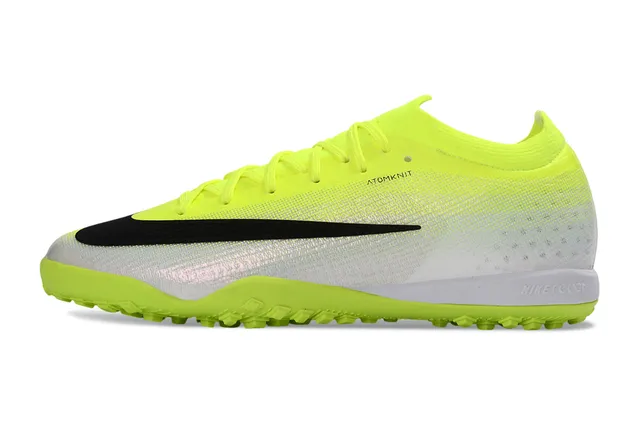 Nike হলুদ কালো Atomknit সুতার উপরের অংশ লো-কাট কলার টার্ফ ফুটবল জুতা 7