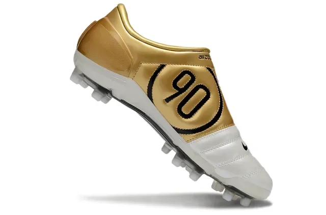Nike Zoom Air সাদা এবং সোনালি ফর্ম গ্রাউন্ড ফুটবল জুতা 2