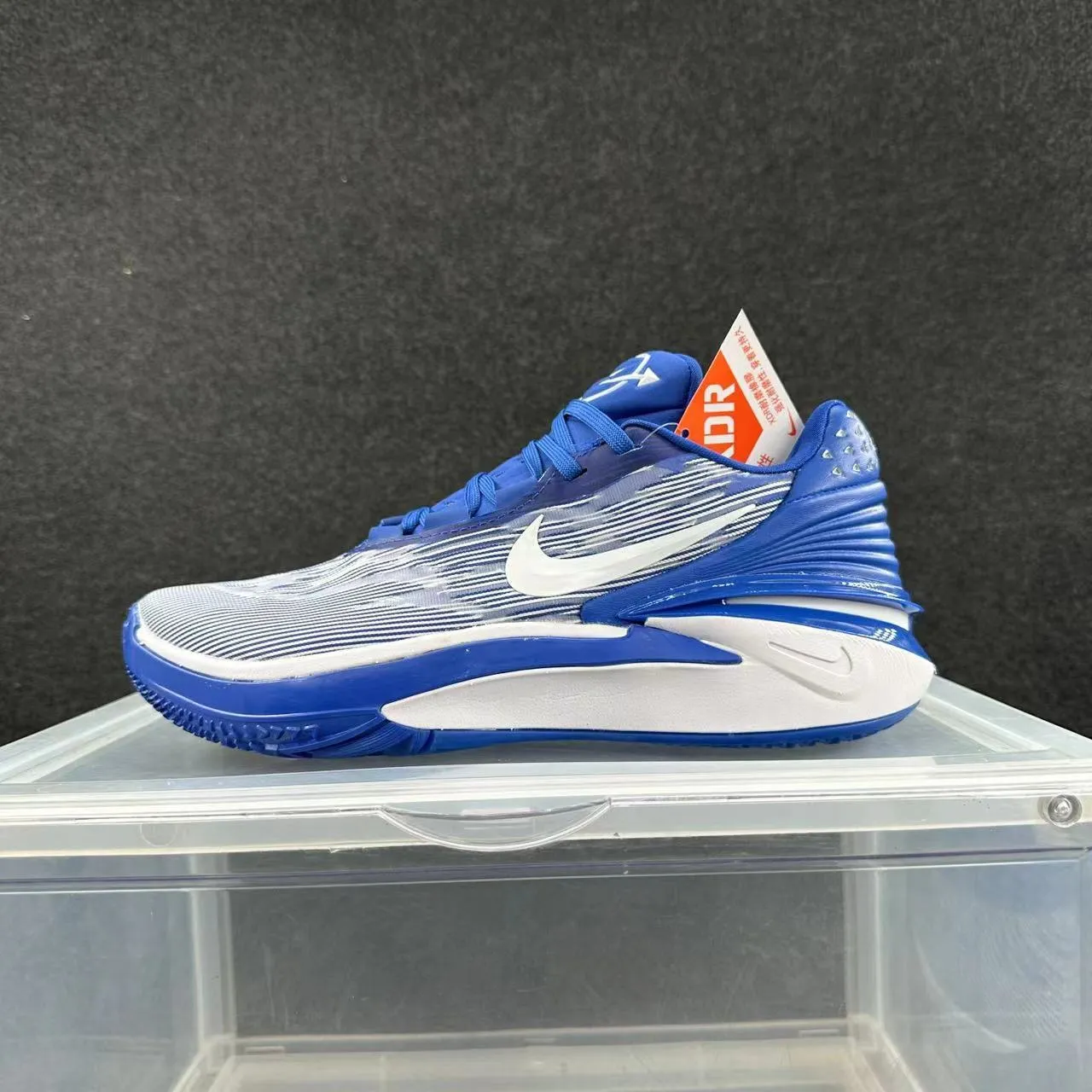 Nike Zoom Freak Azul Branco Baixo Silhueta Camadas Sintético Malha Superior Calçado de Basquete 2