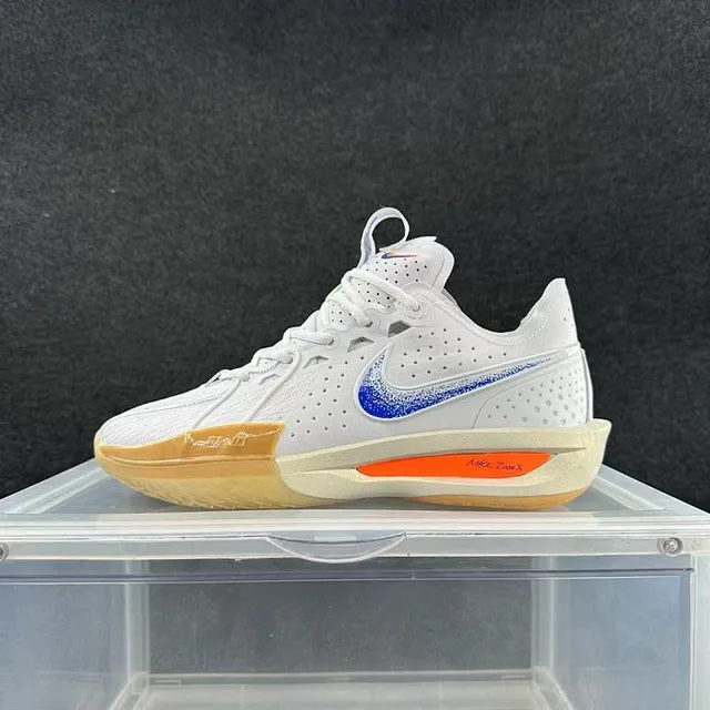 Nike Zoom Freak White Blue Perforated Mesh Gradient Swoosh Basketball Shoes 2