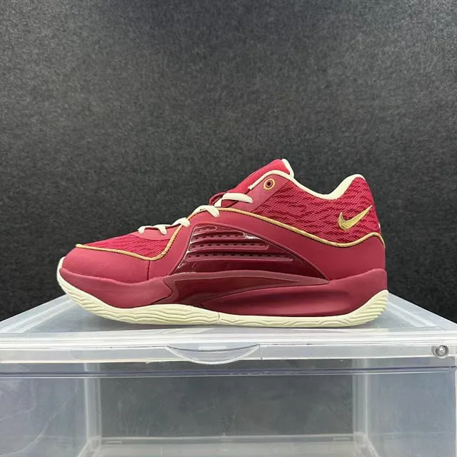 Nike Zoom Hyperfuse بورغوندي ذهبي أحذية كرة السلة منخفضة 2