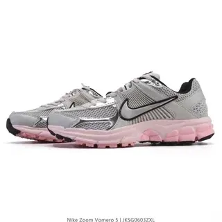 Nike Zoom Vomero 5 Cinza Rosa Tênis de corrida