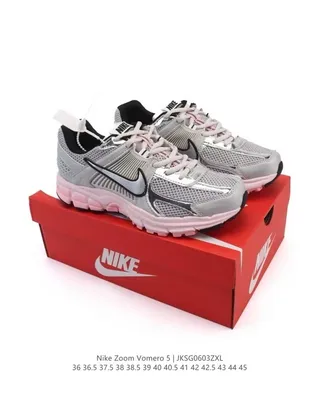 Nike Zoom Vomero 5 Gray Pink Running Shoes 6