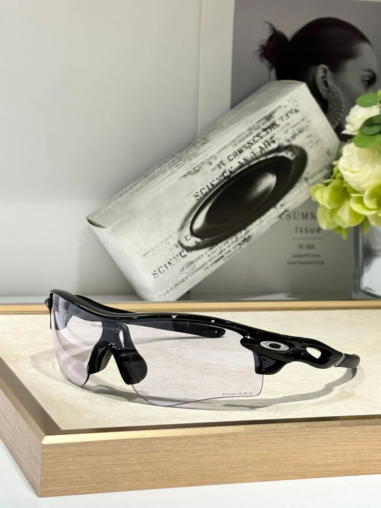 Oakley Radar foto-cromático Gafas de sol blanco y negro 4