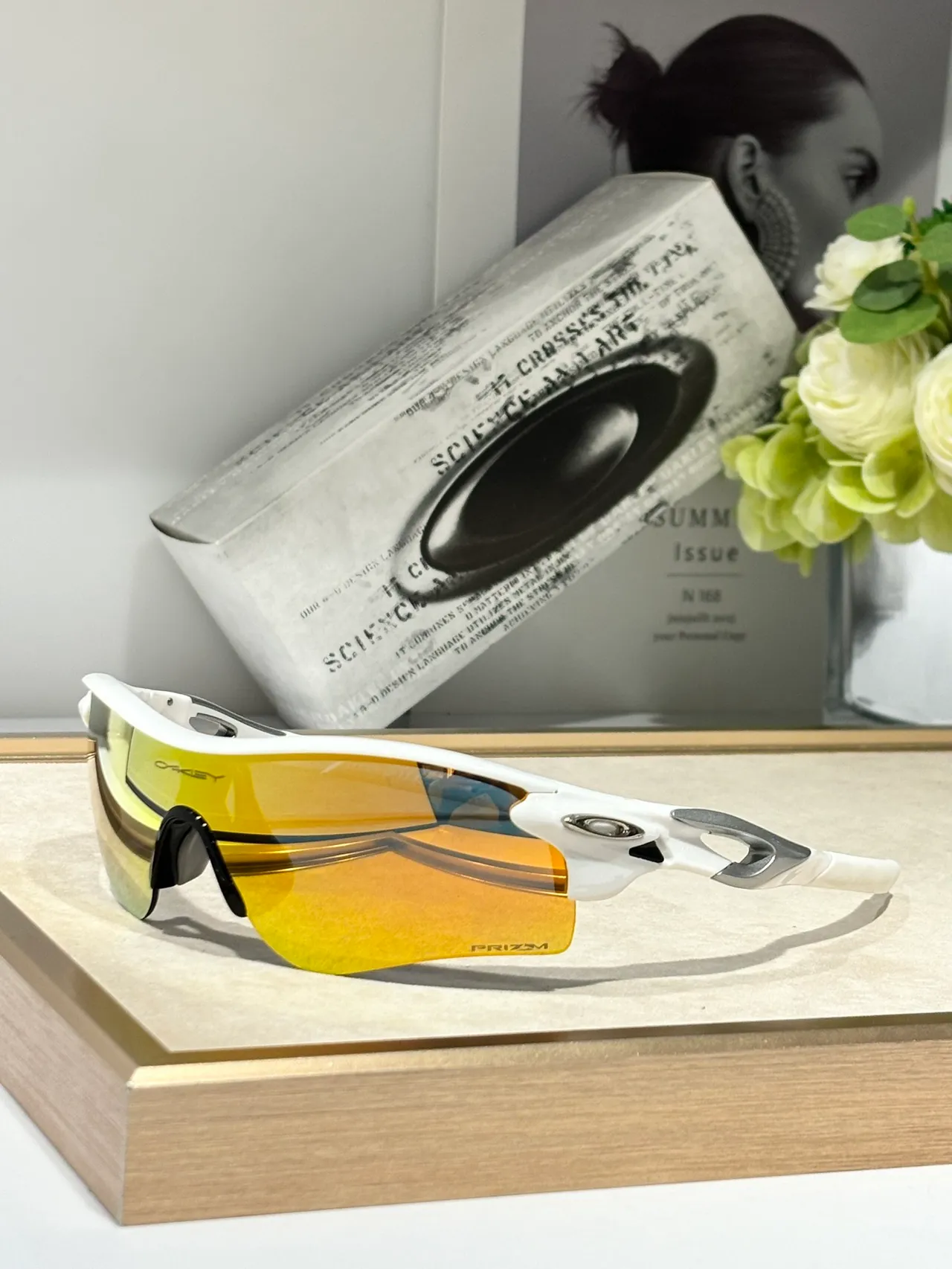 Oakley Radar foto-cromático Gafas de sol blanco y negro 5