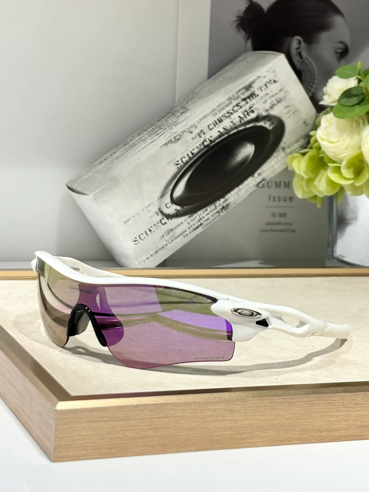 Oakley Radar foto-cromático Gafas de sol blanco y negro 8