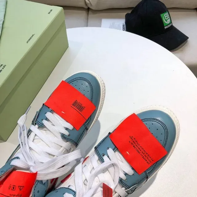 Off-White Air Jordan 1 Chaussures Lifestyle Bleu High-Top Design Industriel 3