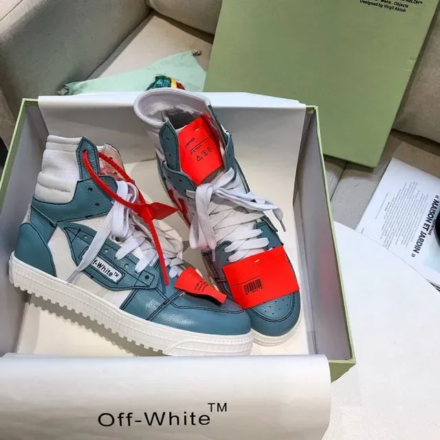 Off-White Air Jordan 1 Chaussures Lifestyle Bleu High-Top Design Industriel 4