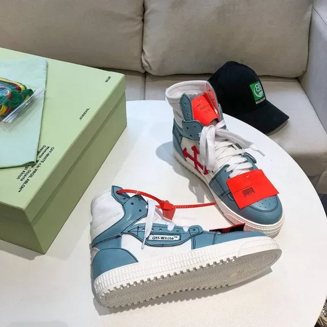Off-White Air Jordan 1 Chaussures Lifestyle Bleu High-Top Design Industriel 5