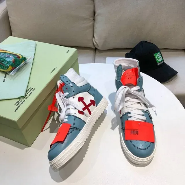 Off-White Air Jordan 1 Chaussures Lifestyle Bleu High-Top Design Industriel 6