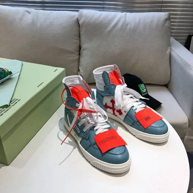 Off-White Air Jordan 1 Chaussures Lifestyle Bleu High-Top Design Industriel 8