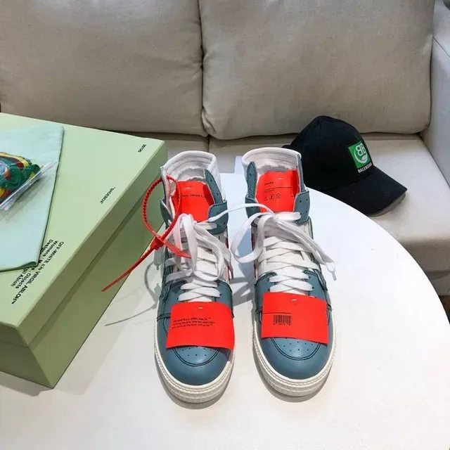 Off-White Air Jordan 1 Chaussures Lifestyle Bleu High-Top Design Industriel 9