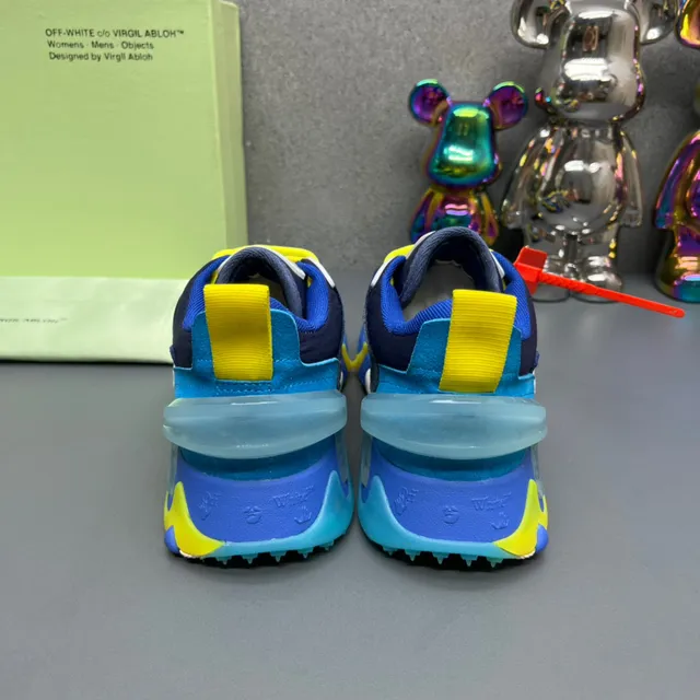 Off-White Blue Yellow Oversized Arrow Motif Industrial Zip-Tie Chunky Sneakers 3