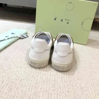 Off-White Couple Fund Beige Low-Top Cupsole Lifestyle Sneakers