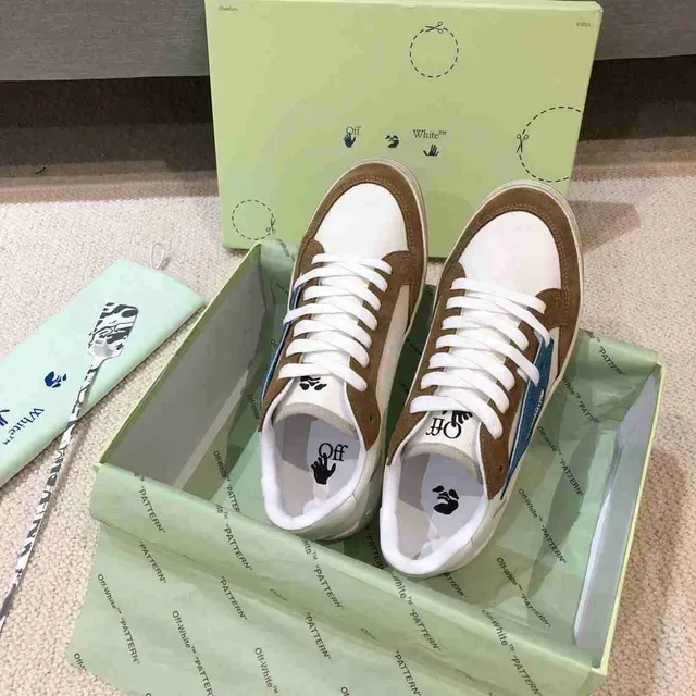 Off-White Couple Fund বেইজ লো-টপ কাপসোল লাইফস্টাইল স্নিকার্স 7