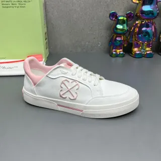 Off-White Lifestyle Sneaker Pink Low-Top Leather Upper Lifestyle Sneakers